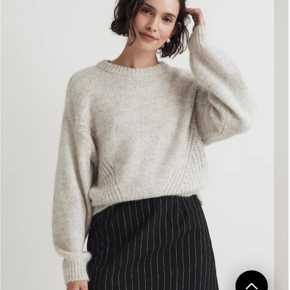 Madewell Soft Gray Crew Neck Sweater